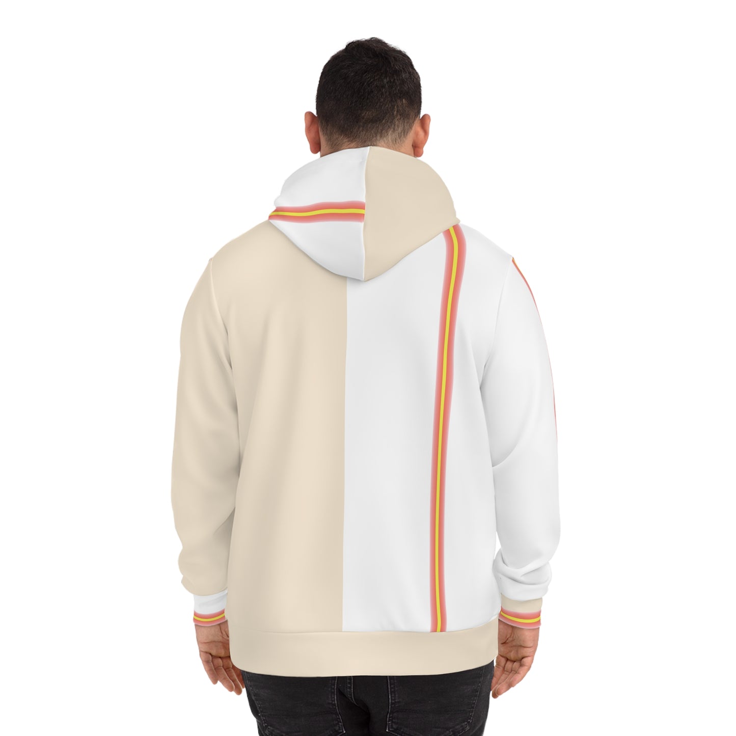 Stylish Color-Block Hoodie with Retro Stripes | Casual Fashion Wear