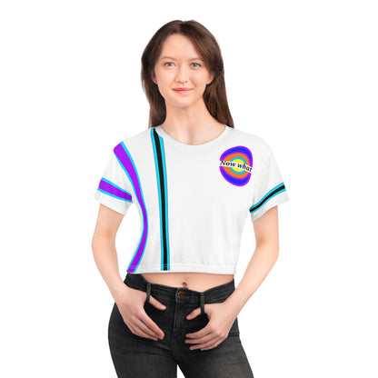 Women Crop Tee with tow line